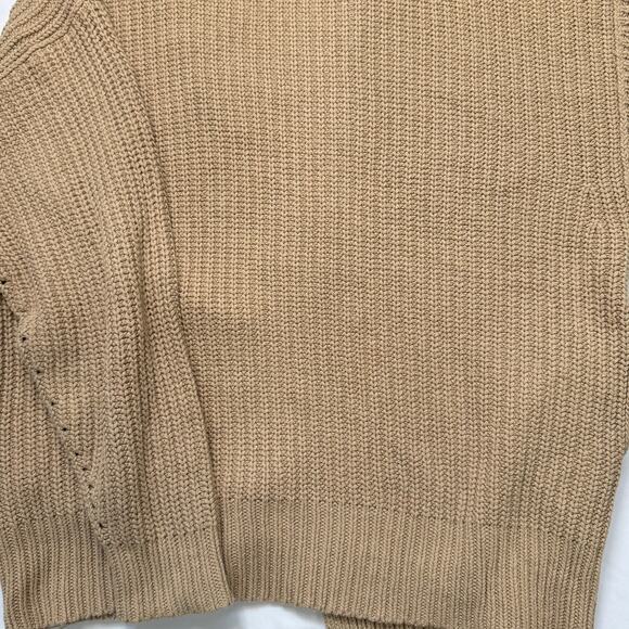 Free People Swim Too Deep Oversized Chunky Knit Cardigan Tan Size M - Picture 10 of 10